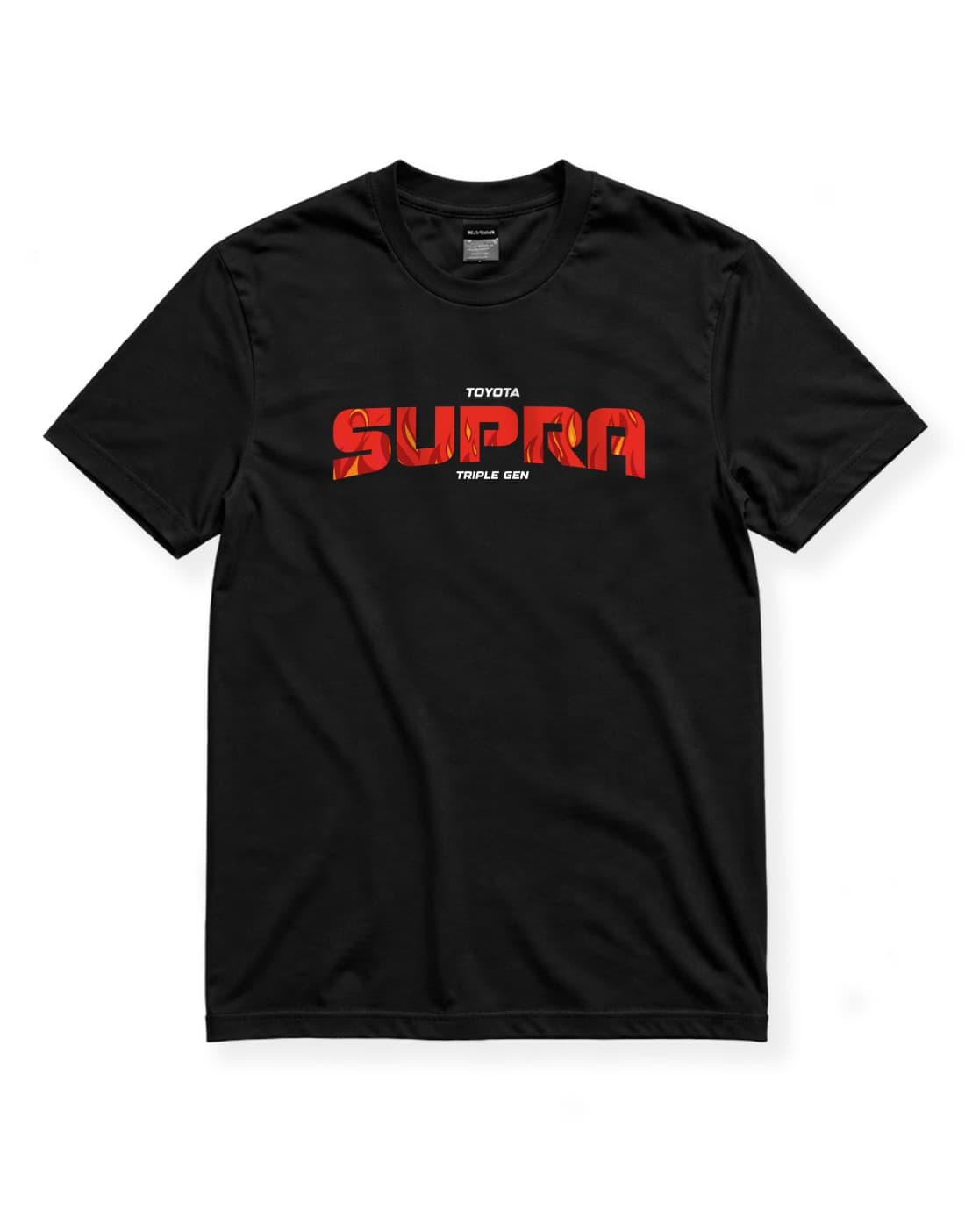 Toyota Supra MK4 JDM Araba Baskılı Siyah Tişört – Japon Spor Otomobil Temalı Unisex Streetwear thumbnail 2