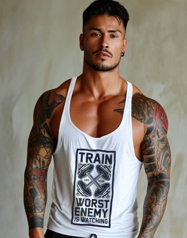 Train Fitness Gym Tank Top Athletic Tank Top White