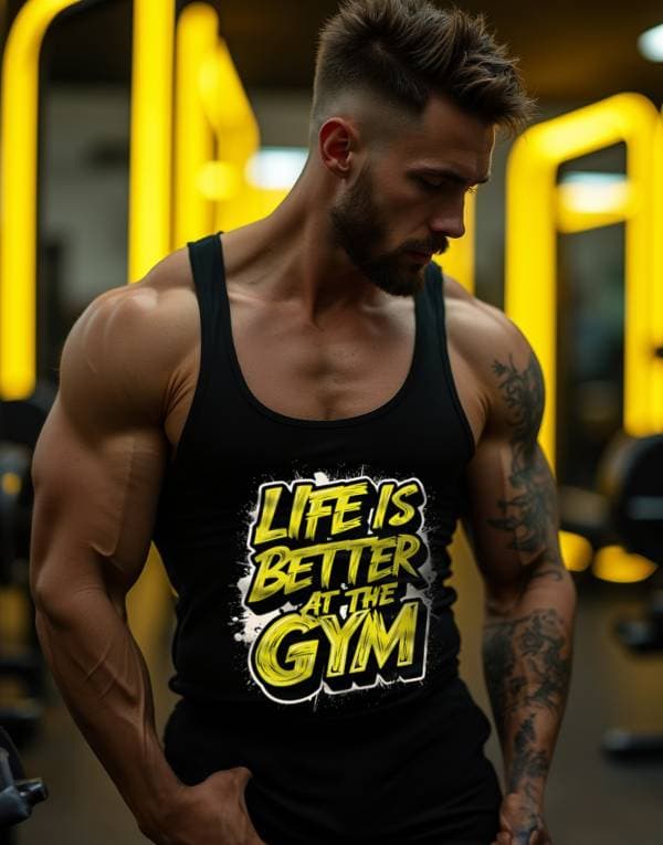 Life Fitness Gym Tank Top Athletic Tank Top Black