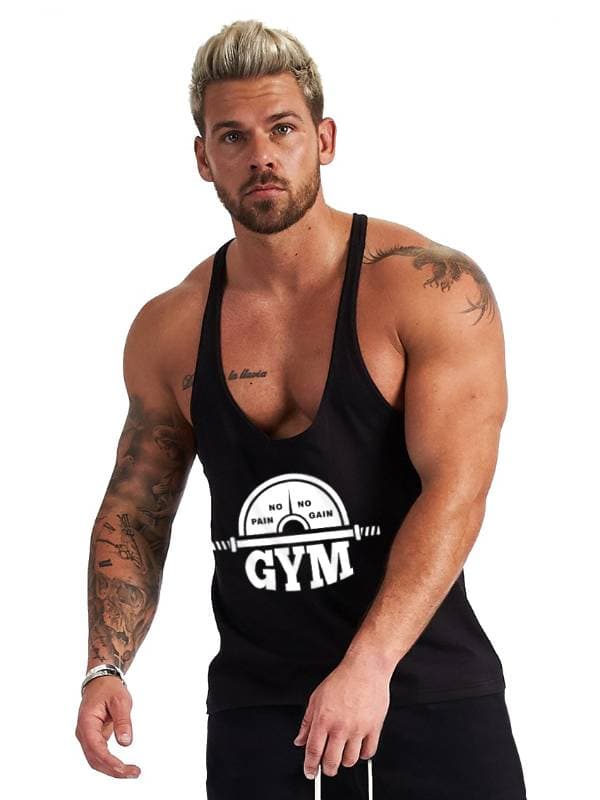 Npng Gym Dambıl Fitness Tank Top Sporcu Atleti Siyah