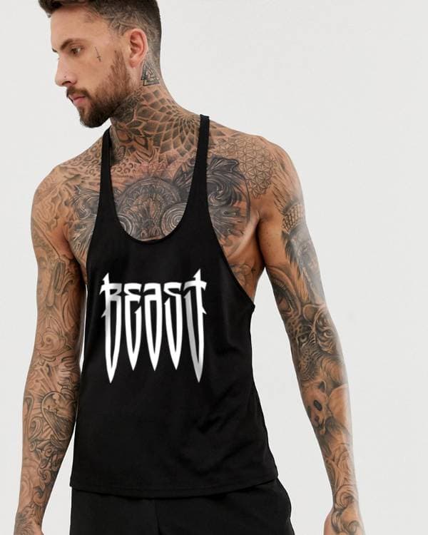 Beast Gym Fitness Tank Top Athletic Tank Top Black