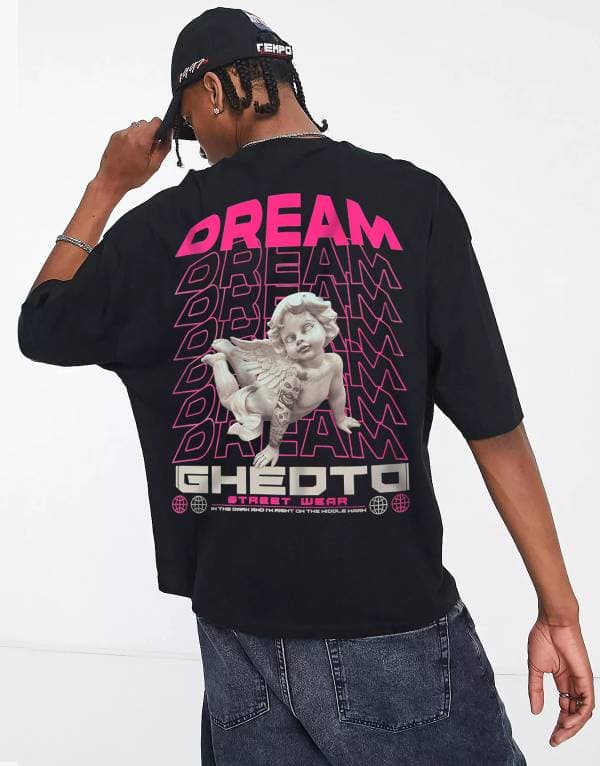 Dream Oversize T-Shirt Siyah