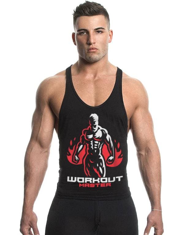 Workout Master Gym Fitness Tank Top Athletic Tank Top Black