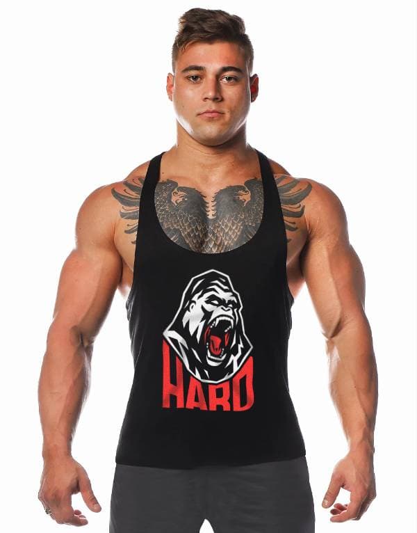 Hard Gym Fitness Tank Top Athletic Tank Top Black